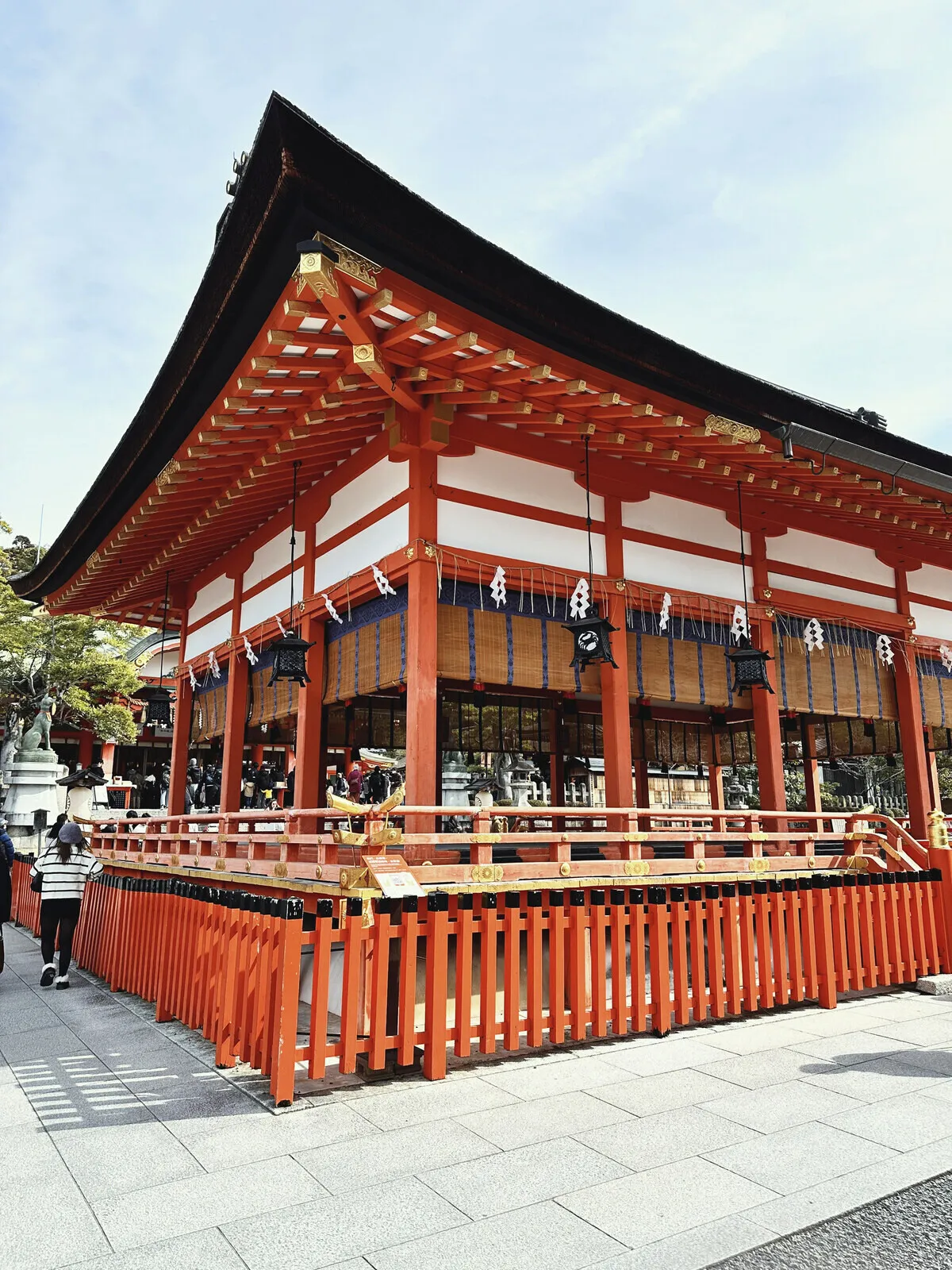 The vermilion hall at Fushimi Inari in Kyoto.